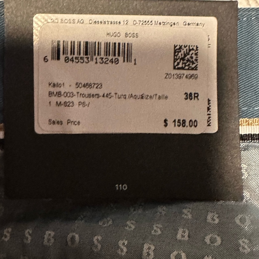 Hugo Boss Turquoise Trousers